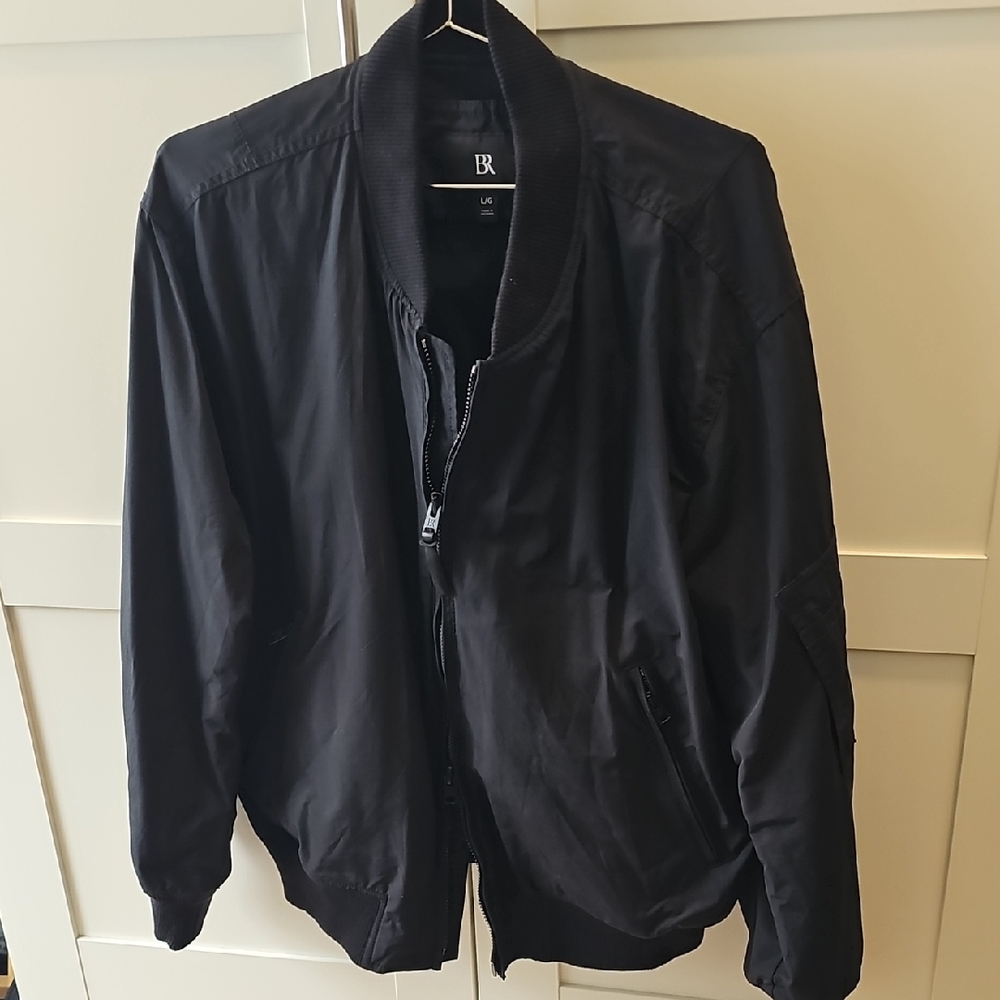 Banana Republic Black Bomber Jacket Size L - brand new worn once